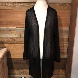 H&M NWT Black Sheer Cardigan Duster XL